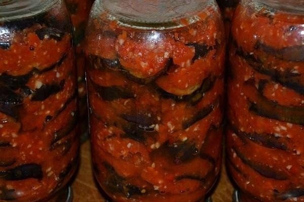 Тёщин язык из баклажанов на зиму с помидорами
