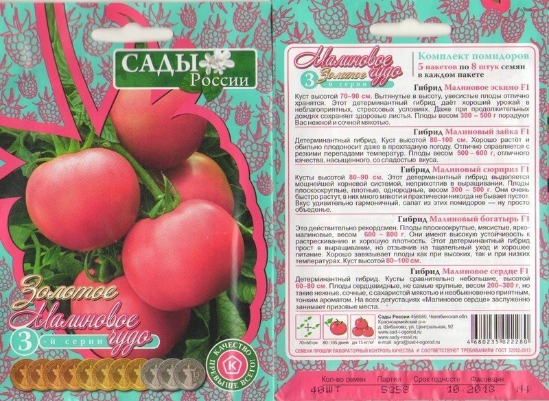 Малиновое чудо помидоры описание сады россии